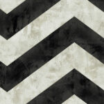 Hubble Chevron - Metallic Ebony and Ivory | Blacks Geometrics Wallpaper for Office, Accent Wall, and Kitchen