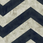 Hubble Chevron - Metallic Midnight Blue | Blues Geometrics Wallpaper for Office, Accent Wall, and Kitchen