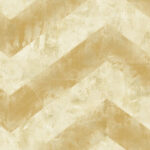 Hubble Chevron - Metallic Gold and White | Golds Geometrics Wallpaper for Office, Accent Wall, and Entryway