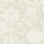 Rochester - Eider White | Grays Damasks and Scrolls Wallpaper for Nursery, Accent Wall, and Half Bath