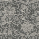 Rochester - Storm Warning | Blacks Damasks and Scrolls Wallpaper for Office, Entryway, and Half Bath