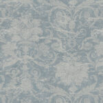 Rochester - Stardew | Blues Damasks and Scrolls Wallpaper for Living Room, Kitchen, and Hallway