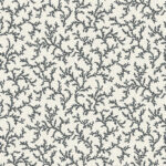 French Country Corail - Deep Ocean | Blacks Trees and Leaves Wallpaper for Half Bath, Office, and Hallway
