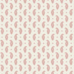 French Country Maia Linen - Sweet Sixteen | Pinks Paisleys Wallpaper for Powder Room, Office, and Kitchen