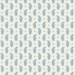 French Country Maia Linen - Northern Air | Blues Paisleys Wallpaper for Bedroom, Living Room, and Nursery