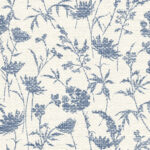 Teewinot - Azure Tide | Blues Florals, Botanicals and Tropicals Wallpaper for Hallway, Half Bath, and Powder Room