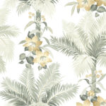 Copeland - Volcanic Shadow | Warm Neutrals and Beiges Florals, Botanicals and Tropicals Wallpaper for Bedroom, Nursery, and Living Room