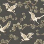 Akan - Night Out | Blacks Animals, Birds and Insects Wallpaper for Hallway, Dining Room, and Entryway