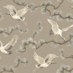 Akan - Stormy Skies | Browns and Taupes Animals, Birds and Insects Wallpaper for Living Room, Office, and Bedroom