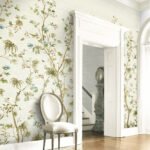 Maisome Mural on Grasscloth - Mei | Multicolors Animals, Birds and Insects Wallpaper for Powder Room, Hallway, and Kitchen