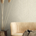 Abilene - Graphite Line | Grays Geometrics Wallpaper for Office, Accent Wall, and Entryway
