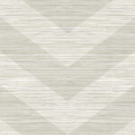 Chevron on Grasscloth Texture | Cool Neutrals Geometrics Wallpaper for Office, Accent Wall, and Entryway