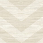 Chevron on Grasscloth Texture | Cool Neutrals Geometrics Wallpaper for Office, Accent Wall, and Living Room