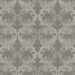 Skyline Damask | Grays Damasks and Scrolls Wallpaper for Living Room, Office, and Kitchen