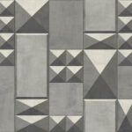 3D Grid | Silvers and Pewters Geometrics Wallpaper for Office, Accent Wall, and Half Bath