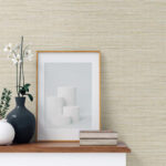 Sluby Sisal - Rice | Warm Neutrals and Beiges Textures Wallpaper for Entryway, Nursery, and Living Room