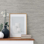 Sluby Sisal - Coal | Grays Textures Wallpaper for Powder Room, Hallway, and Half Bath