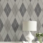 String on Argyle | Grays Plaids, Checks and Stripes Wallpaper for Entryway, Nursery, and Hallway