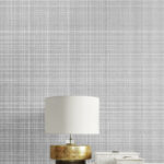 Crosshatch Linen - Metallic Silver | Silvers and Pewters Textures Wallpaper for Hallway, Accent Wall, and Office
