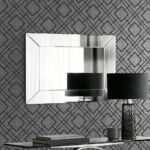 Diamond Lattice - Metallic Coal | Blacks Textures Wallpaper for Hallway, Bedroom, and Kitchen