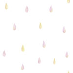 Raindrops - Strawberry Lemonade | Pinks Children and Nursery Wallpaper for Bedroom, Accent Wall, and Nursery