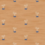 Tiny Whales - Orange and Navy | Oranges Children and Nursery Wallpaper for Accent Wall, Kitchen, and Bedroom