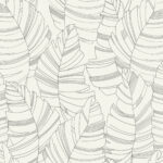 Jungle Leaves - Charcoal | Grays Children and Nursery Wallpaper for Kitchen, Nursery, and Powder Room