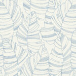 Jungle Leaves - Carolina Blue | Blues Children and Nursery Wallpaper for Office, Kitchen, and Powder Room