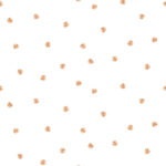 Little Daisy - Orange | Oranges Children and Nursery Wallpaper for Dining Room, Bedroom, and Entryway