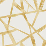 Tribeca - Gold Metallic | Golds Geometrics Wallpaper for Office, Accent Wall, and Living Room