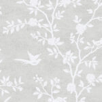 Silhouette - Putty Oyster | Warm Neutrals and Beiges Asian and Chinoiseries Wallpaper for Office, Nursery, and Living Room
