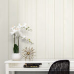 Rockefeller Stripe - Honey Stick | Warm Neutrals and Beiges Plaids, Checks and Stripes Wallpaper for Bedroom, Powder Room, and Entryway