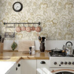 Acanthus Garden - Warm Neutral | Warm Neutrals and Beiges Florals, Botanicals and Tropicals Wallpaper for Hallway, Nursery, and Bedroom