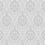 Luna Ogee - Daydream Grey | Grays Damasks and Scrolls Wallpaper for Office, Kitchen, and Accent Wall