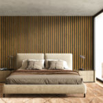 Jun - Honey Wood | Golds Industrial Wallpaper for Powder Room, Nursery, and Hallway