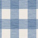 Rugby Gingham - Coastal Blue and Ivory | Blues Plaids, Checks and Stripes Wallpaper for Nursery, Powder Room, and Kitchen