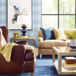 Rugby Gingham - Carolina Blue | Blues Plaids, Checks and Stripes Wallpaper for Living Room, Kitchen, and Accent Wall