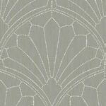Scallop Medallion - Cinder Gray and Ivory