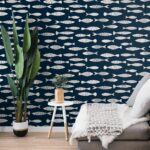 Bay - Deep Seas | Navys Nautical Wallpaper for Powder Room, Nursery, and Kitchen
