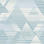 Lagom Triangles - Santorini Blue | Blues Geometrics Wallpaper for Office, Accent Wall, and Nursery