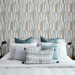 Geometric Shadows - Aquamarine | Blues Geometrics Wallpaper for Office, Accent Wall, and Hallway