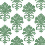 Coronation | Greens Damasks and Scrolls Wallpaper for Nursery, Kitchen, and Accent Wall