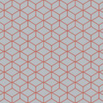 NYC | Reds Geometrics Wallpaper for Office, Accent Wall, and Powder Room