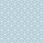 NYC | Blues Geometrics Wallpaper for Office, Accent Wall, and Bedroom