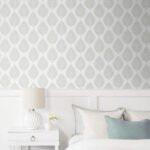 Jaipur Block Print | Grays Trees and Leaves Wallpaper for Accent Wall, Nursery, and Kitchen