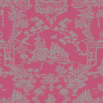Spring Festival | Pinks Asian and Chinoiseries Wallpaper for Entryway, Office, and Powder Room
