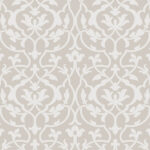 Arabesque | Warm Neutrals and Beiges Damasks and Scrolls Wallpaper for Office, Bedroom, and Nursery
