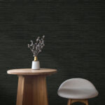 Sisal Hemp 27 - Nori | Blacks Textures Wallpaper for Kitchen, Entryway, and Accent Wall