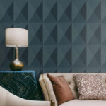 Pinacle 27 - Sovereign | Blues Geometrics Wallpaper for Office, Accent Wall, and Entryway