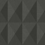 Pinacle 27 - Oolong | Blacks Geometrics Wallpaper for Office, Accent Wall, and Entryway